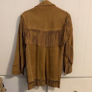 Vintage Heavy Suede Fringe Jacket